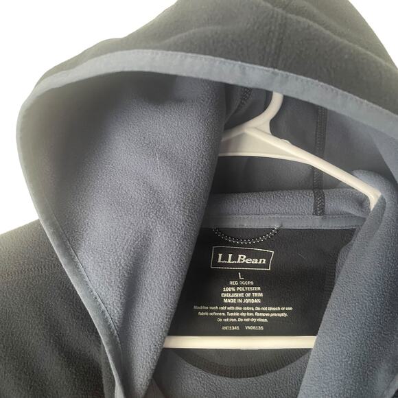 L.L.‎ Bean Men's Size Large Blue Fleece Full Zip Outdoor Sweater - Picture 4 of 8